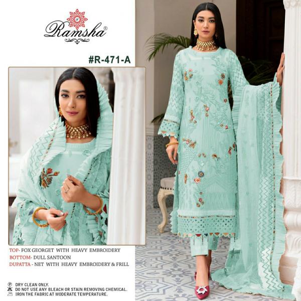 Ramsha R 471 Nx Georgette Designer Exclusive Pakistani Salwar Suit